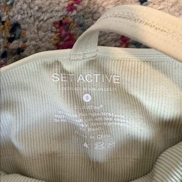 SET ACTIVE SCULPTFLEX® RIBBED V - OAT MILK NWT - Picture 3 of 4